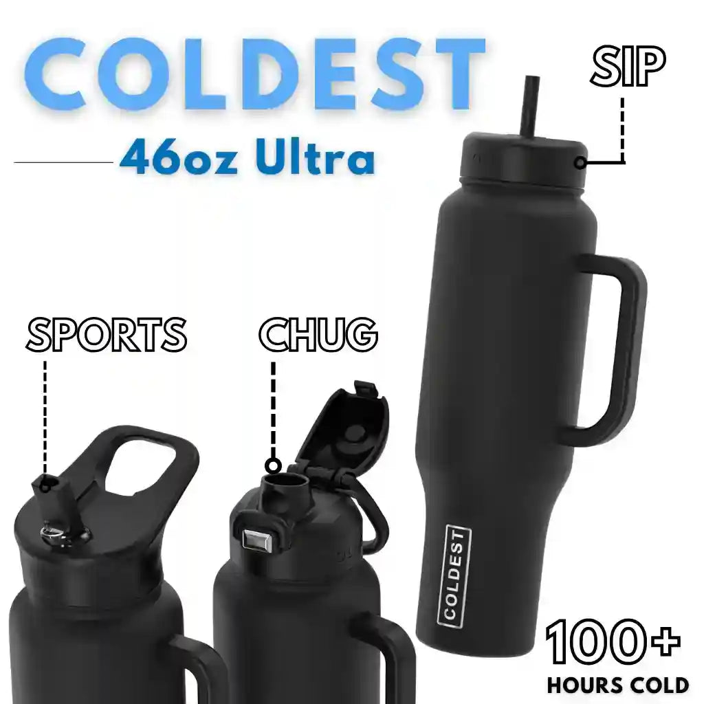 COLDEST 46oz Limitless Ultra v8 Insulated Water Bottle